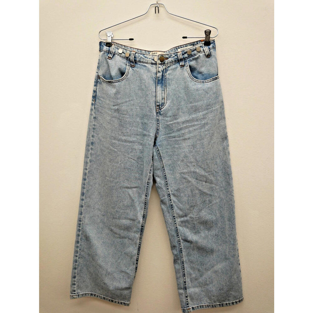 OAT New York 8/29 High Rise Straight Leg Cloud Luxe Denim Jeans